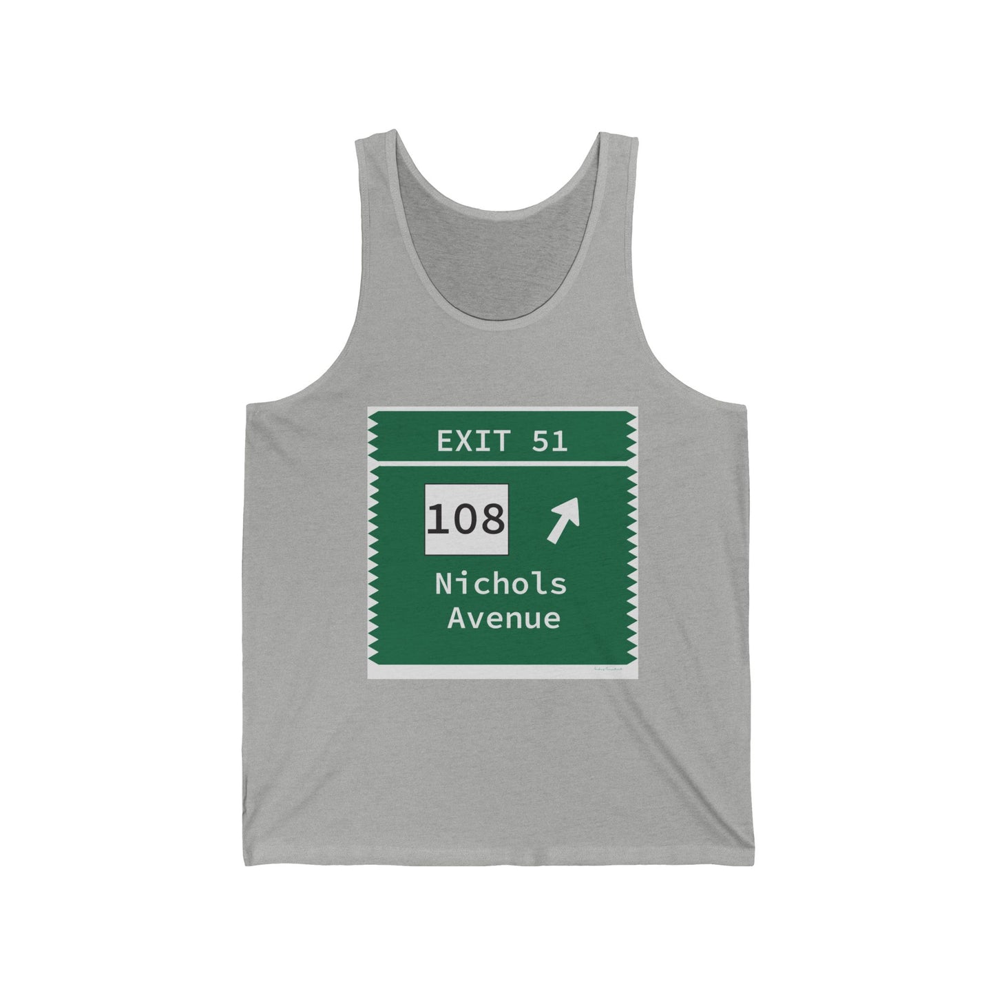 Vintage Merritt Parkway Exit 51 Sign Unisex Jersey Tank Top