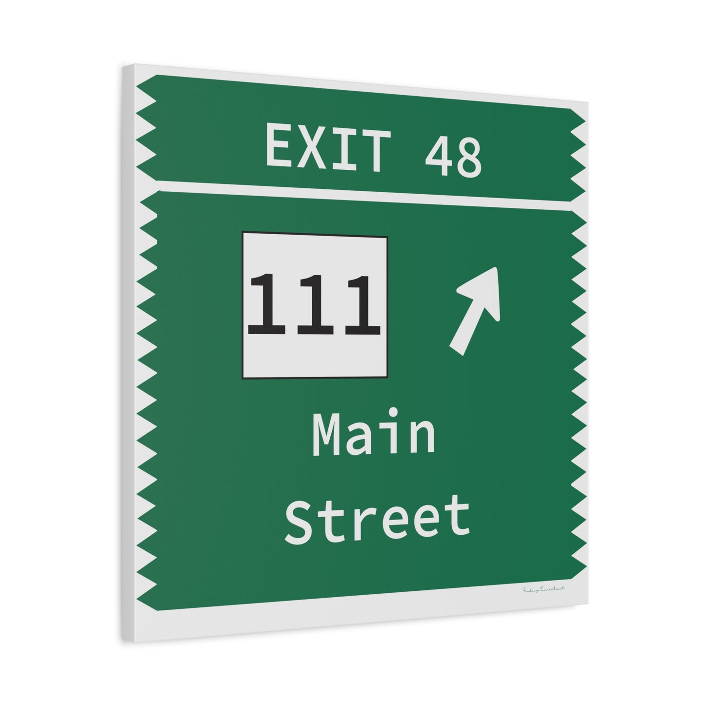 Vintage Merritt Parkway Exit 48 Sign Matte Canvas, Stretched, 1.25"