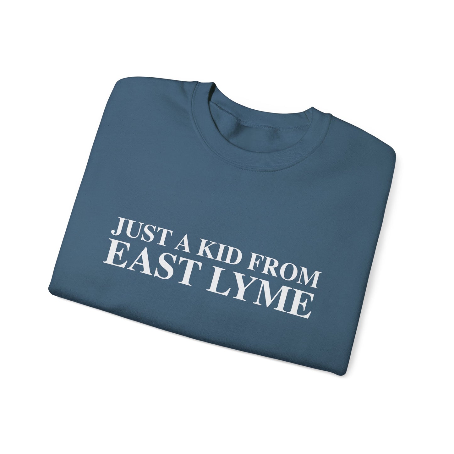 Just a kid from East Lyme Unisex Heavy Blend™ Crewneck Sweatshirt