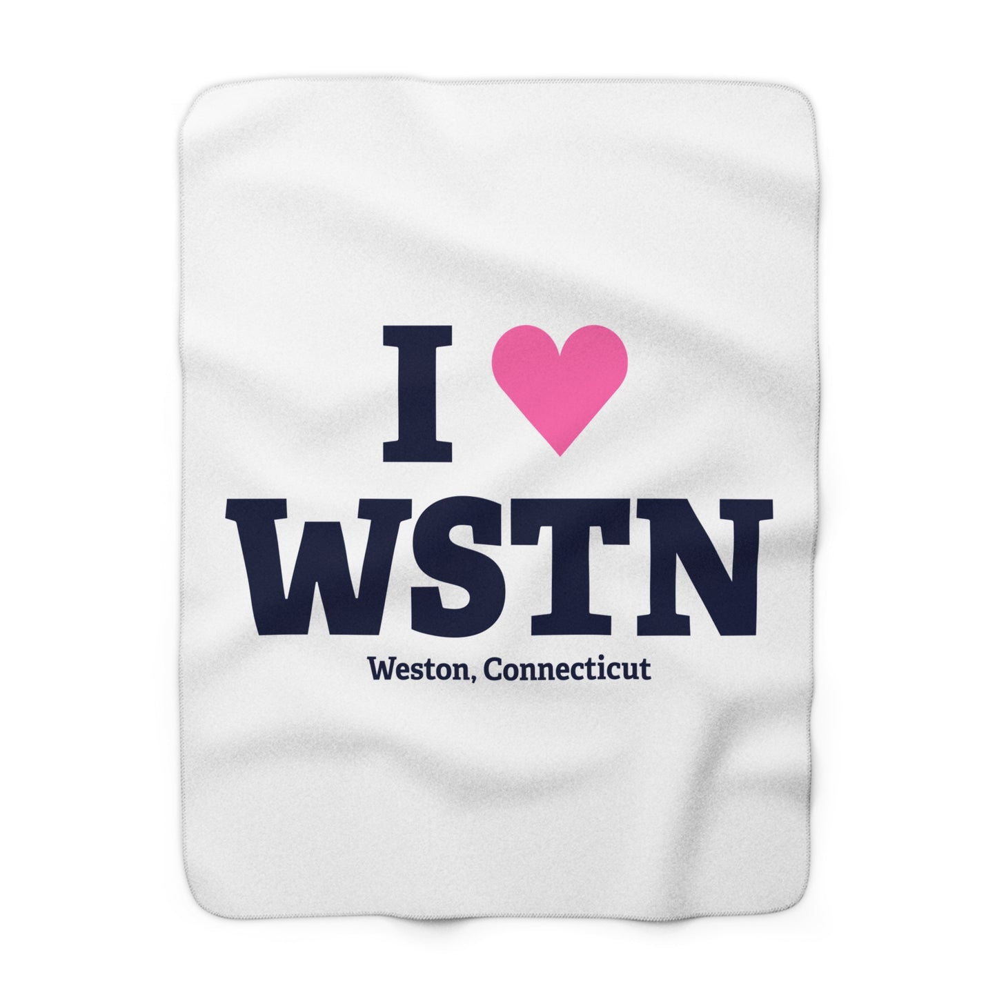 I Heart WSTN Sherpa Fleece Blanket