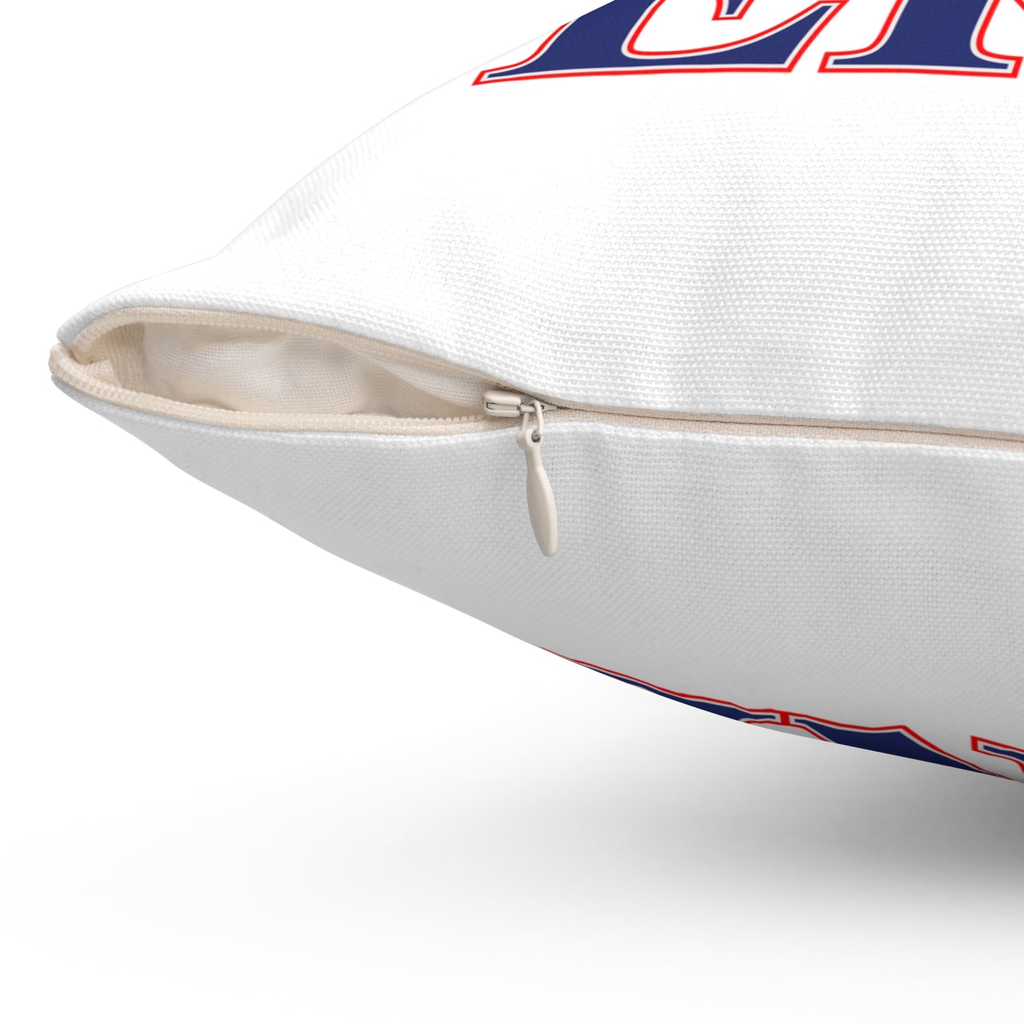 203 Derby Red White & Blue Spun Polyester Square Pillow