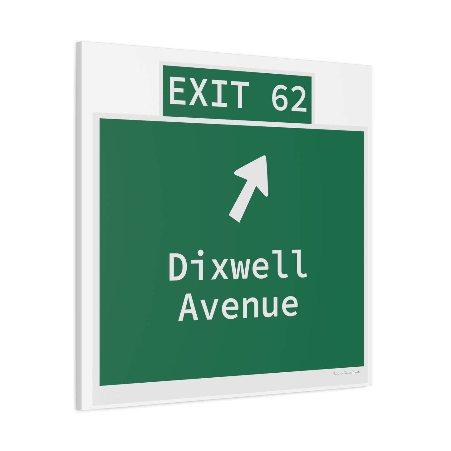Vintage WCP Exit 62 Sign Matte Canvas, Stretched, 1.25"