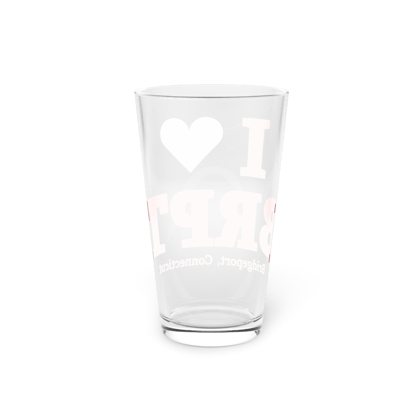 I Heart BRPT Pint Glass, 16oz