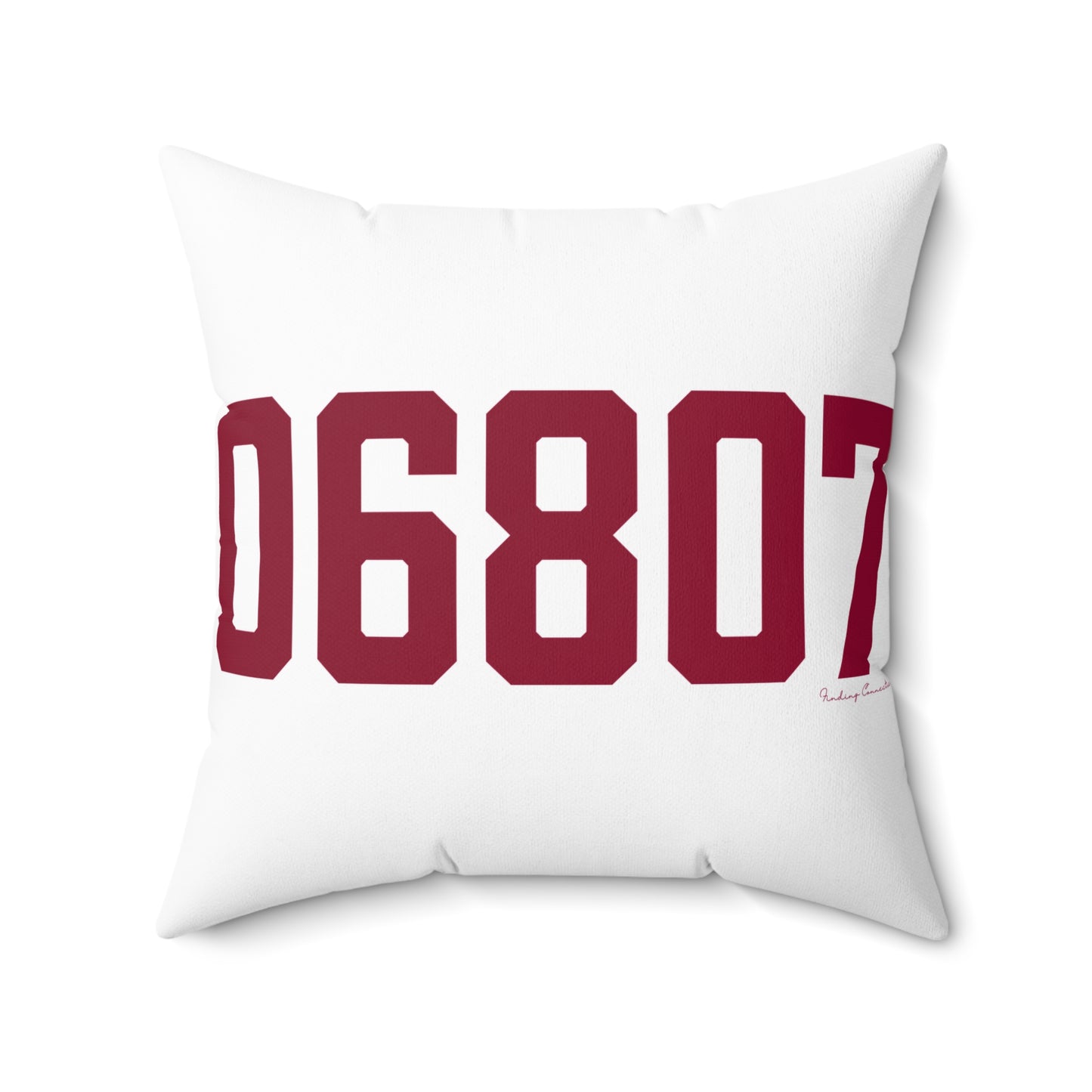 06807 - Greenwich Connecticut Zip Code Spun Polyester Square Pillow