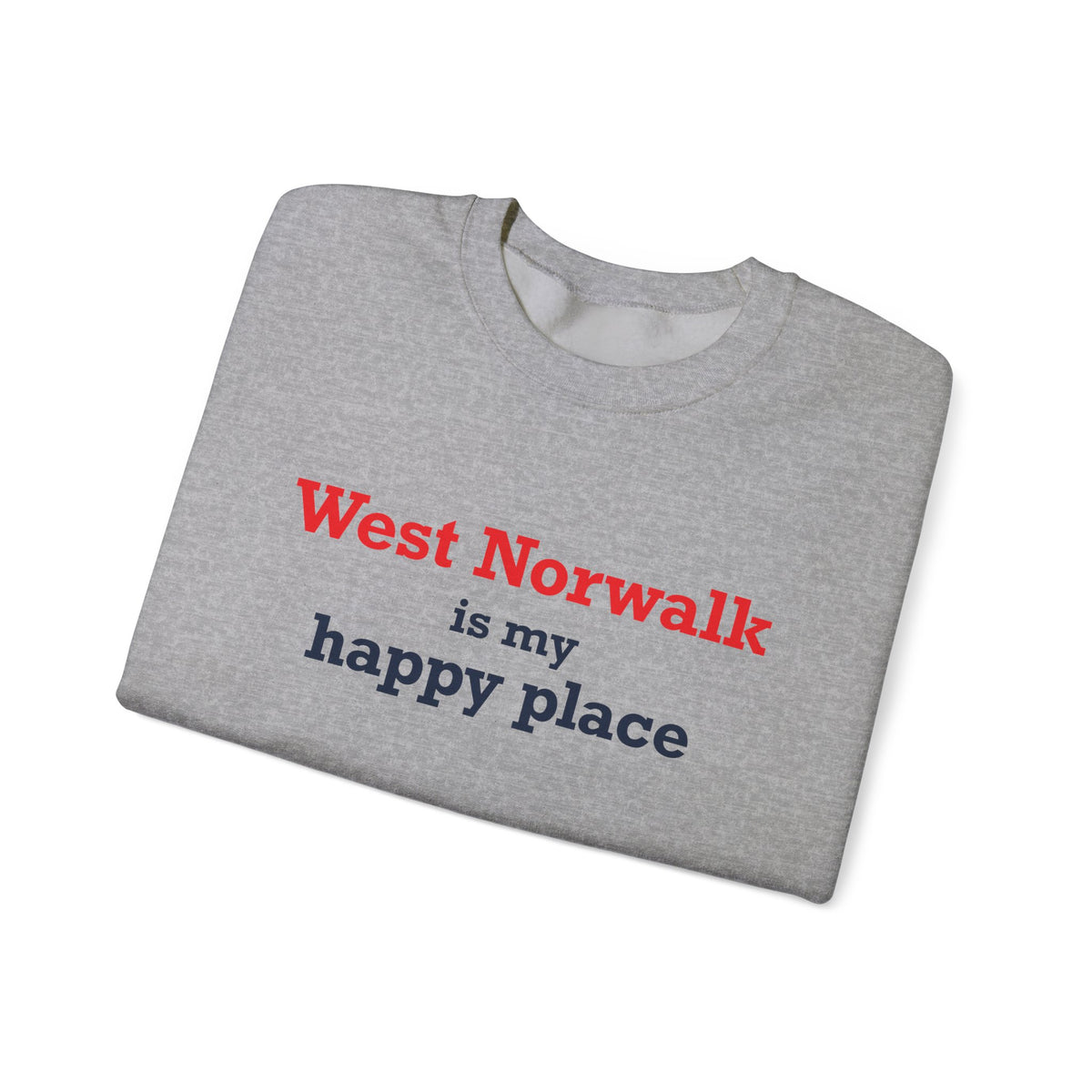 West Norwalk is my happy place Unisex Heavy Blend™ Crewneck Sweatshirt