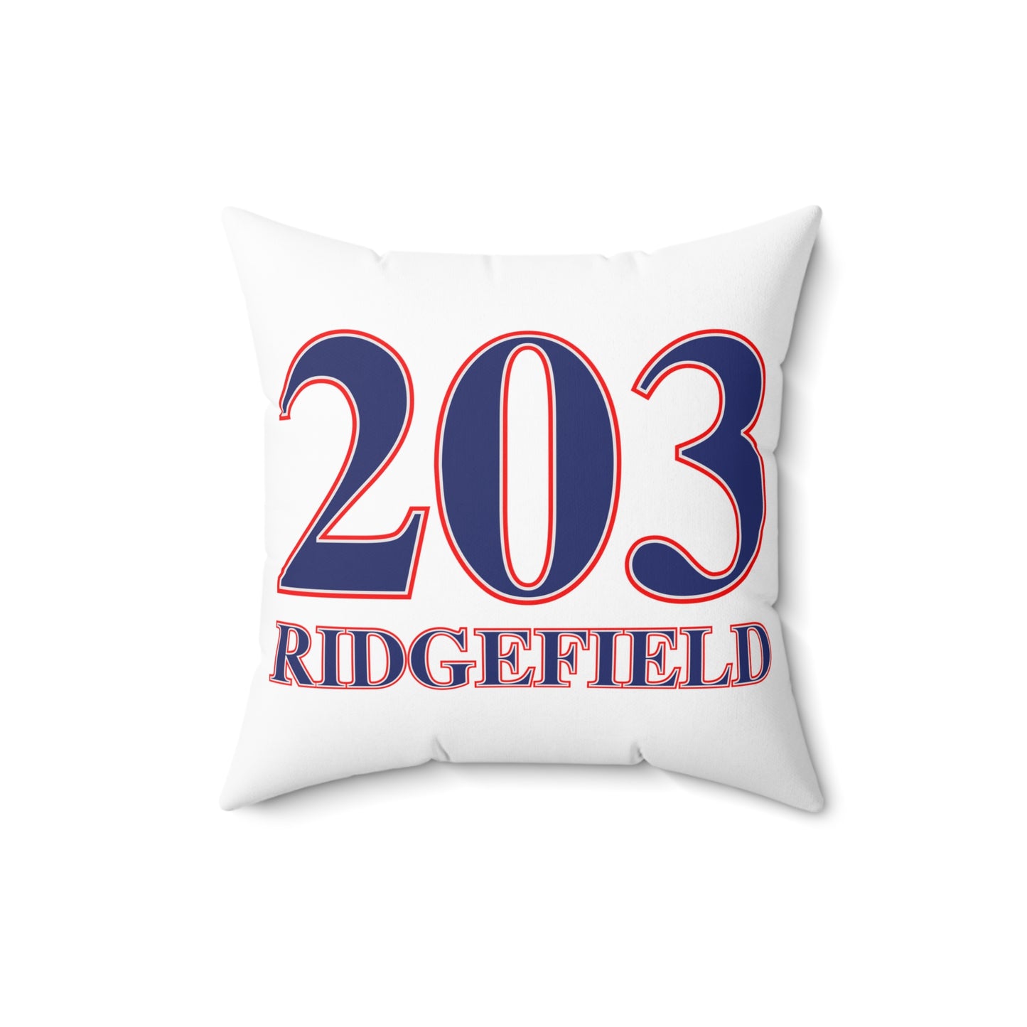203 Ridgefield Red White & Blue Spun Polyester Square Pillow