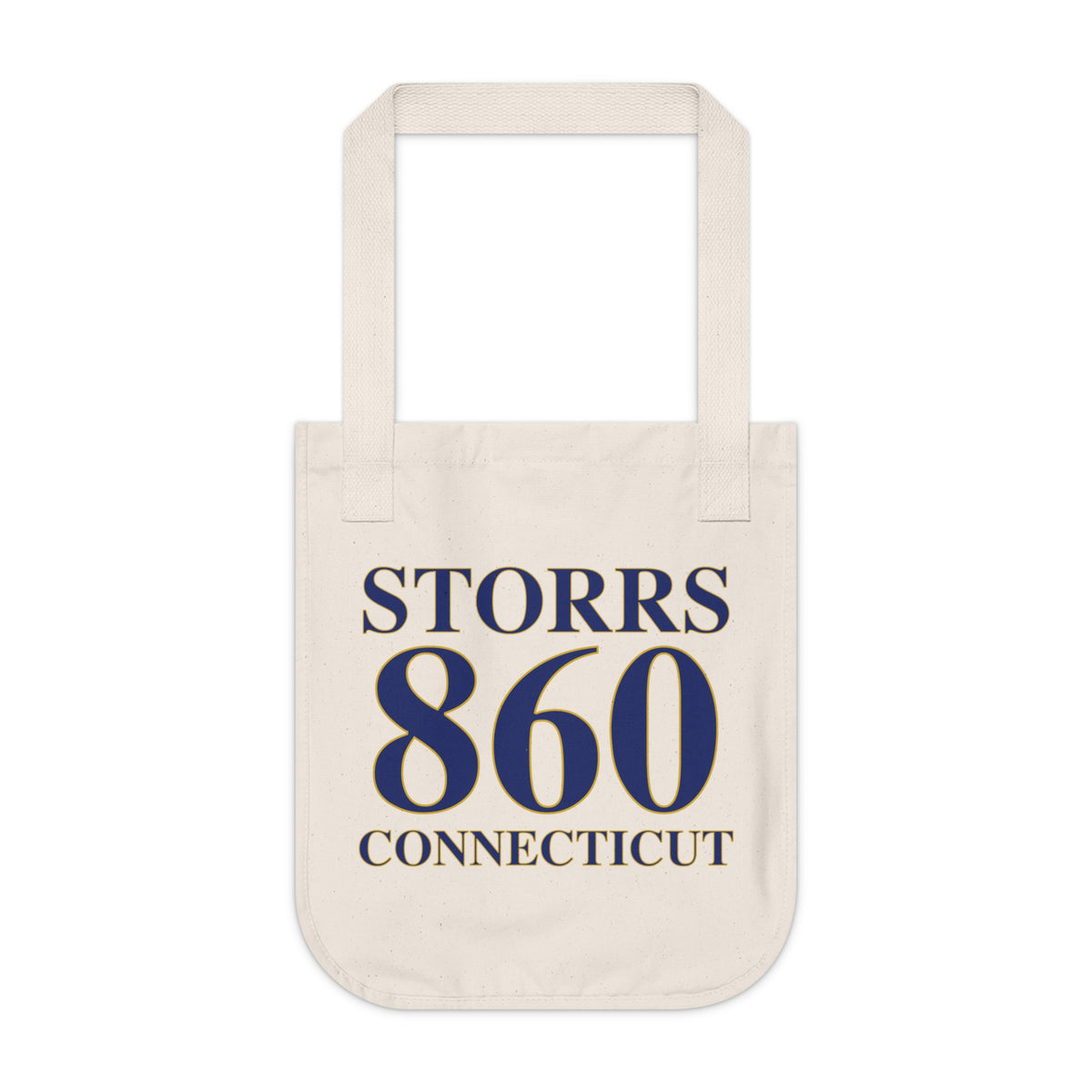Storrs 860 Connecticut Organic Canvas Tote Bag