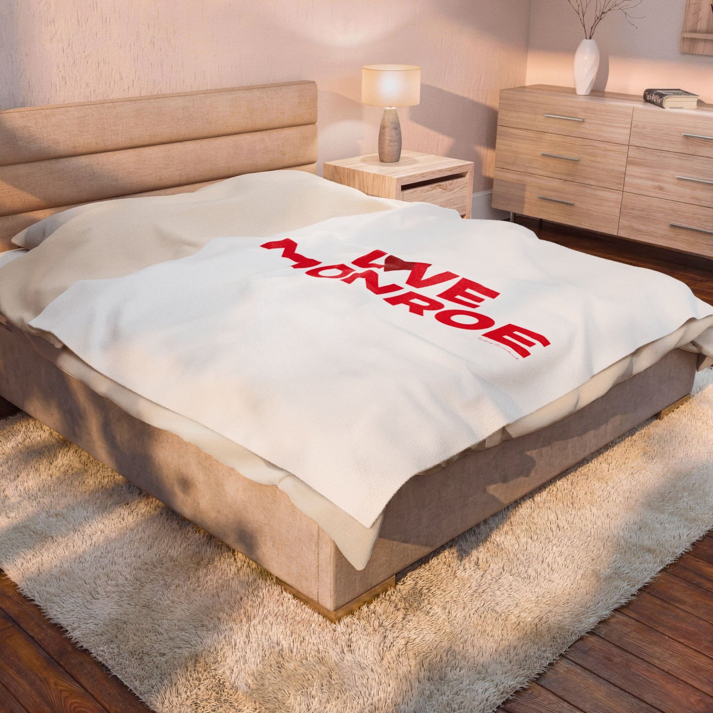 Love Monroe Velveteen Plush Blanket
