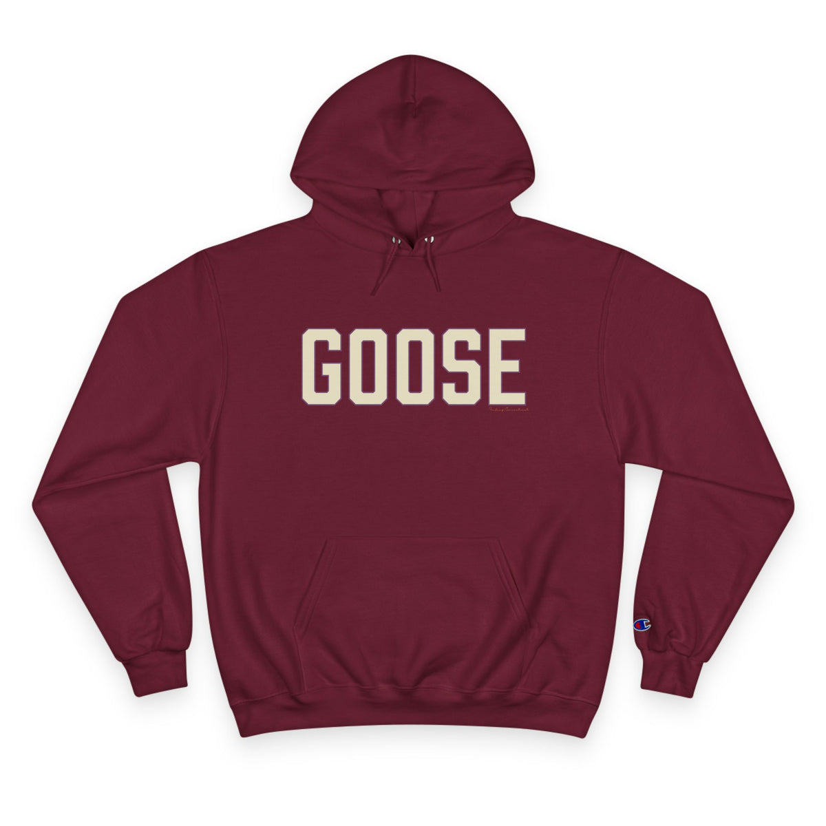 Goose Zip Code Cream & Purple Champion Hoodie