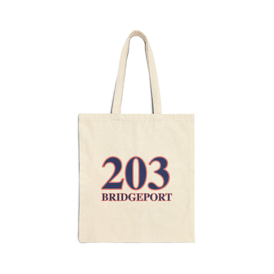 203 Bridgeport Red White & Blue Cotton Canvas Tote Bag