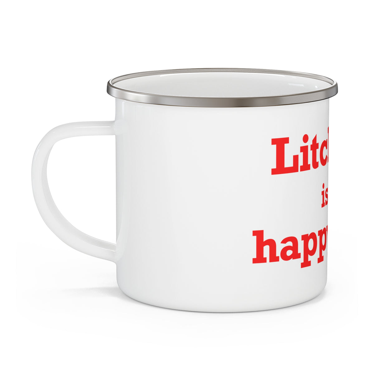 Litchfield Is My Happy Place Enamel Camping Mug
