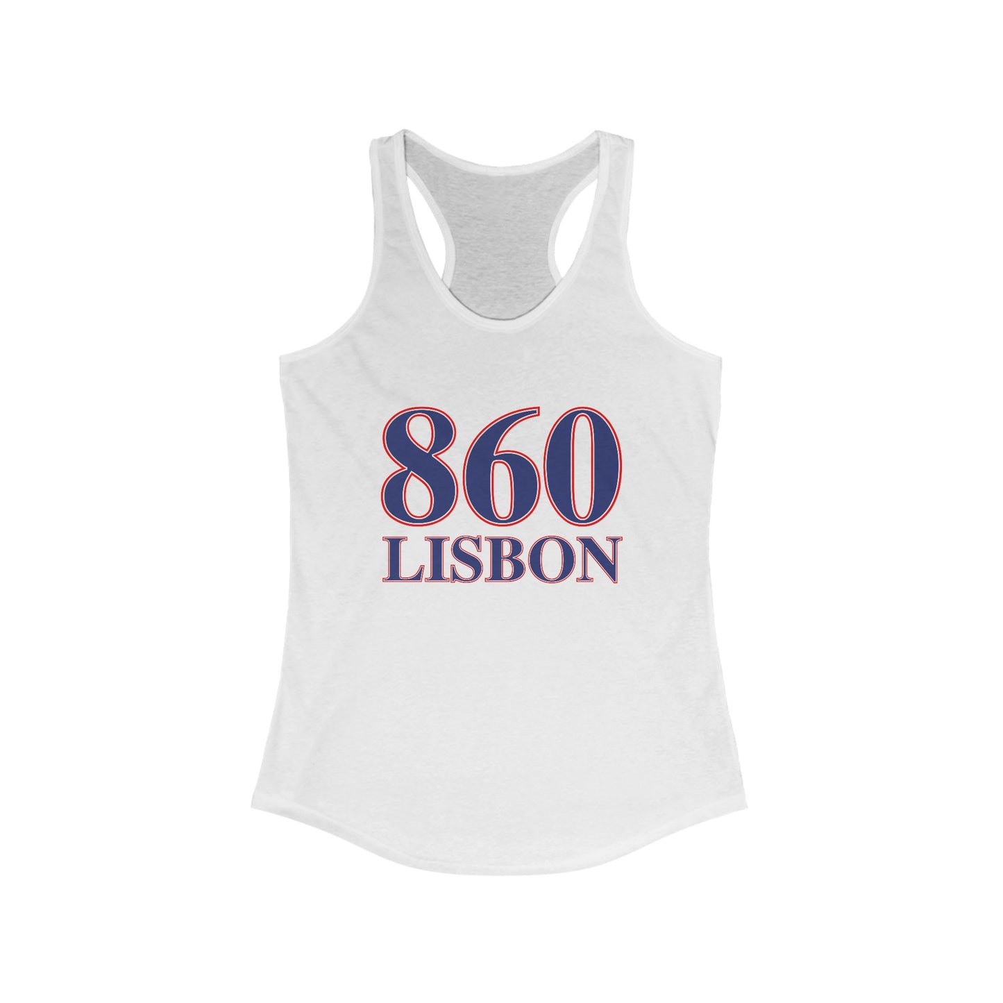 860 Lisbon Red White & Blue Women's Ideal Racerback Tank Top