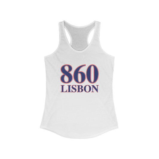860 Lisbon Red White & Blue Women's Ideal Racerback Tank Top