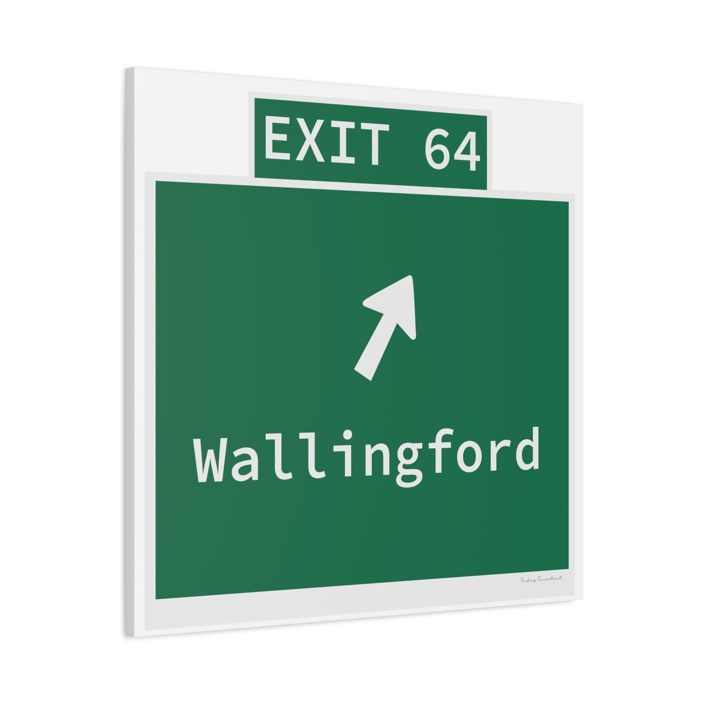 Vintage WCP Exit 64 Sign Matte Canvas, Stretched, 1.25"