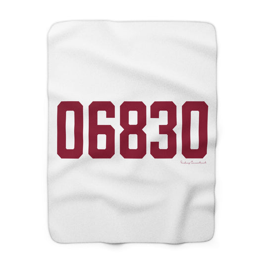 06830 - Greenwich Connecticut Zip Code Sherpa Fleece Blanket