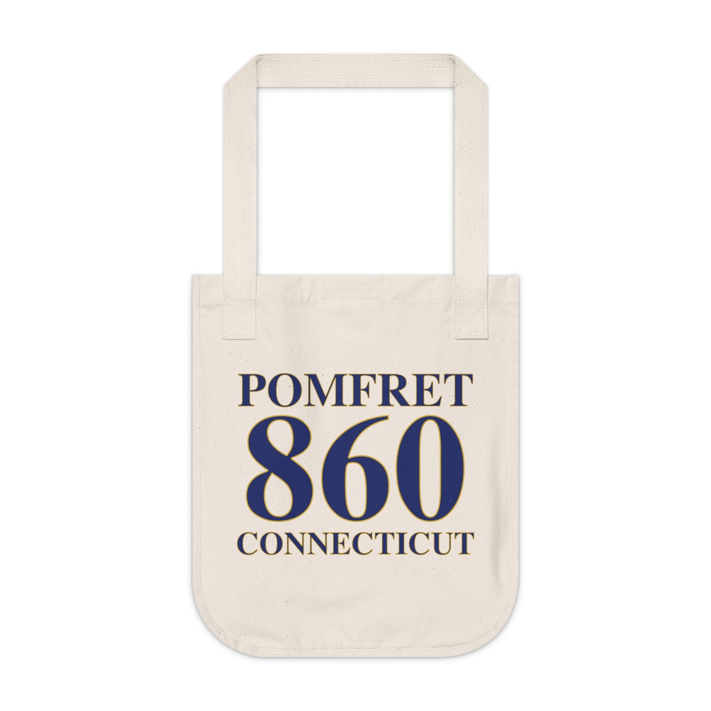 Pomfret 860 Connecticut Organic Canvas Tote Bag