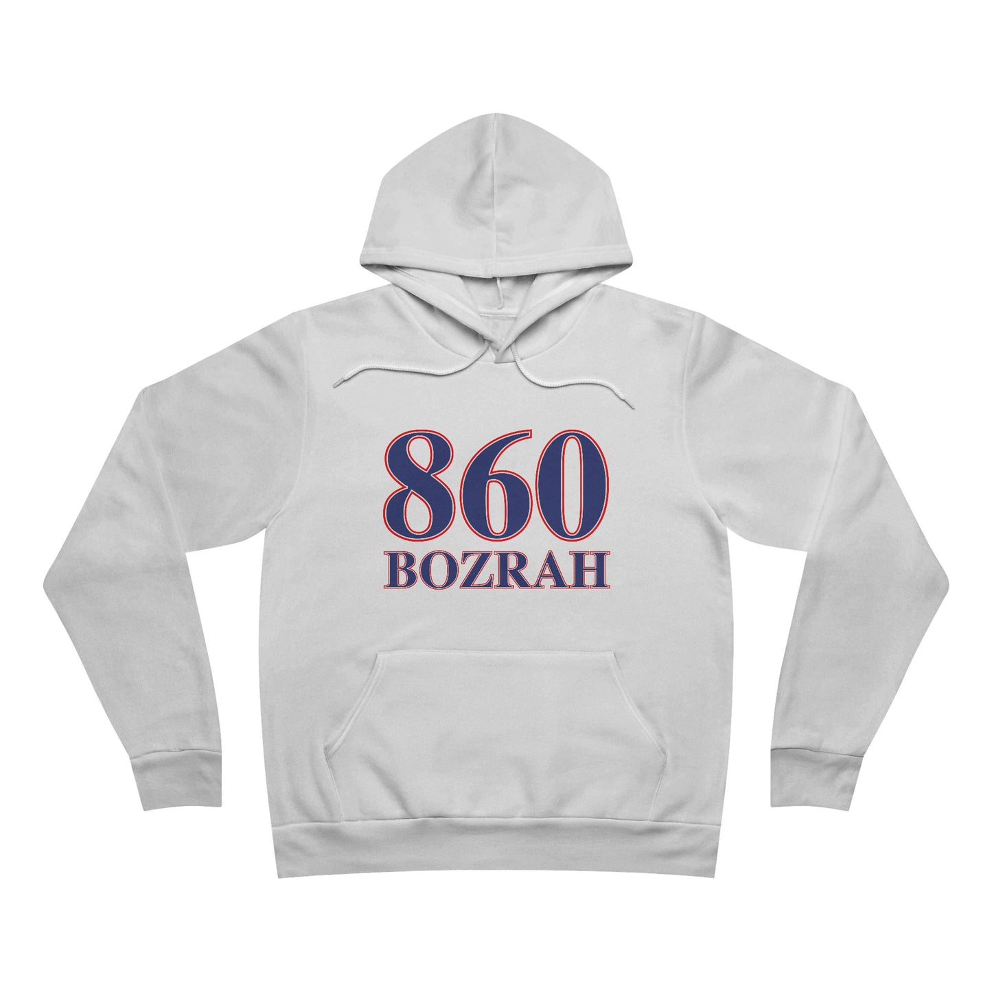 860 Bozrah Red White & Blue Unisex Sponge Fleece Pullover Hoodie