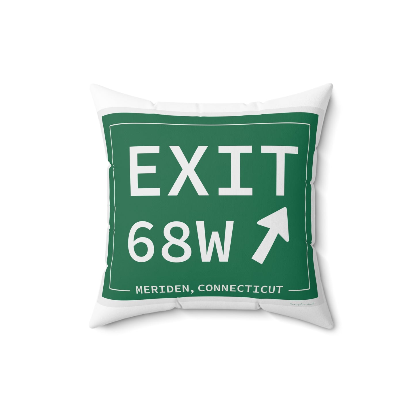 Vintage Exit 68W WCP Sign Spun Polyester Square Pillow