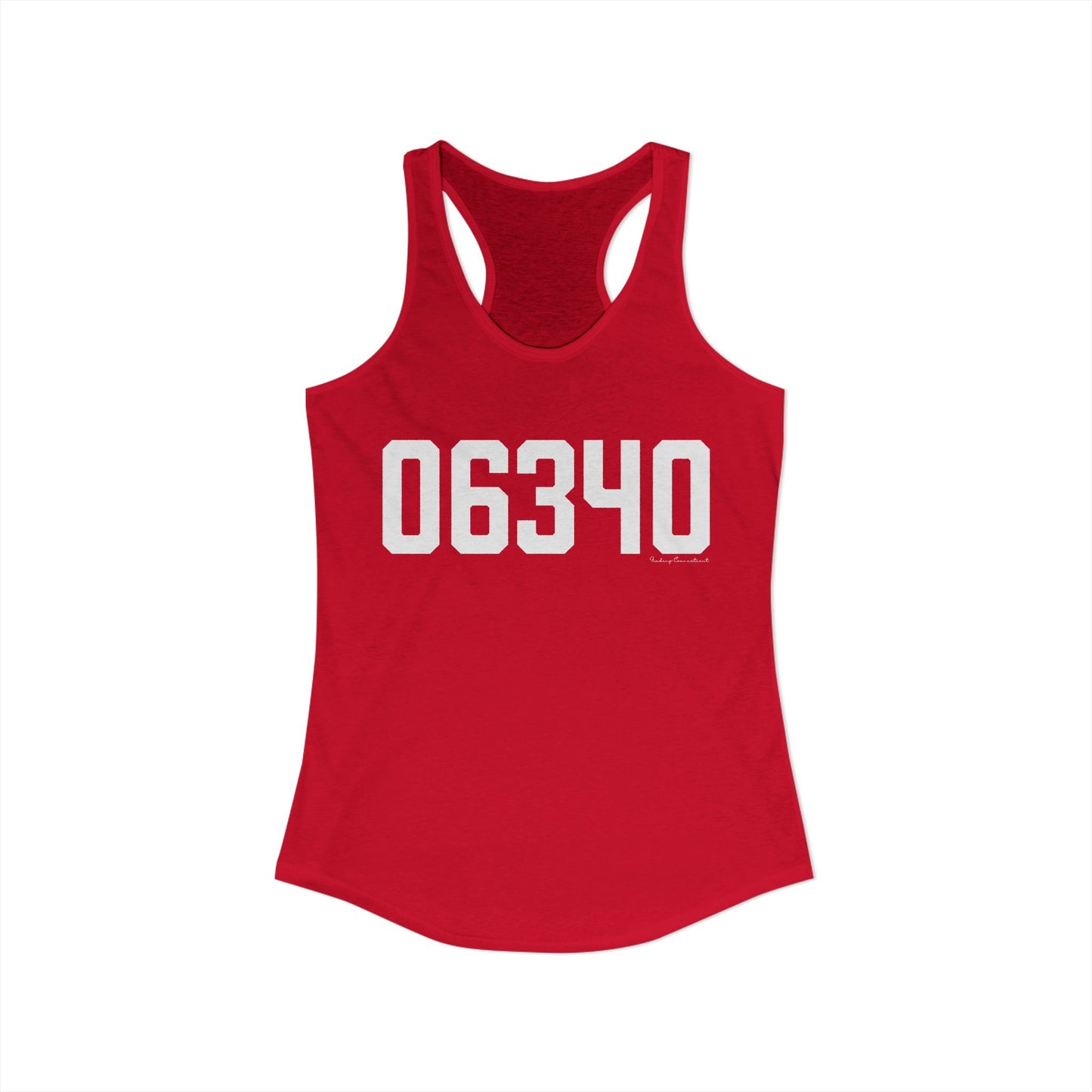 06340 Groton CT Zip Code Women's Ideal Racerback Tank Top