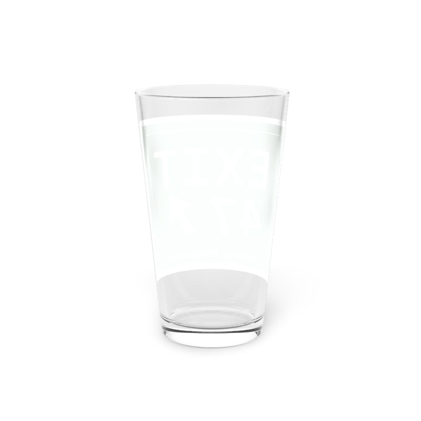 Vintage Exit 47 Merritt Parkway Sign Pint Glass, 16oz