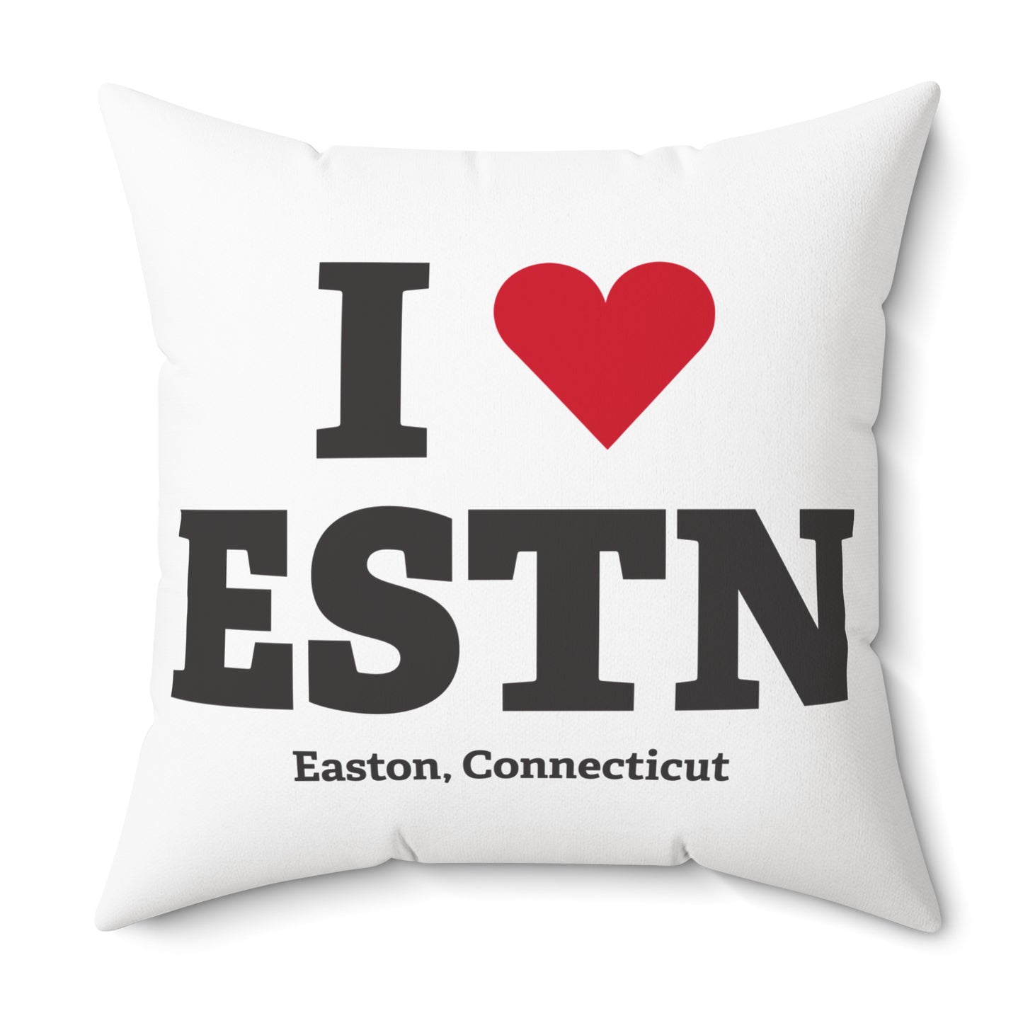 I Heart ESTN Spun Polyester Square Pillow