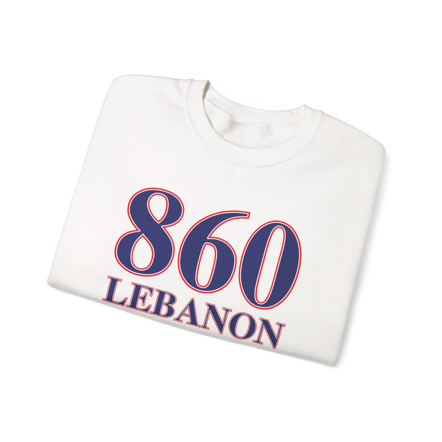 860 Lebanon Red White & Blue Unisex Heavy Blend™ Crewneck Sweatshirt