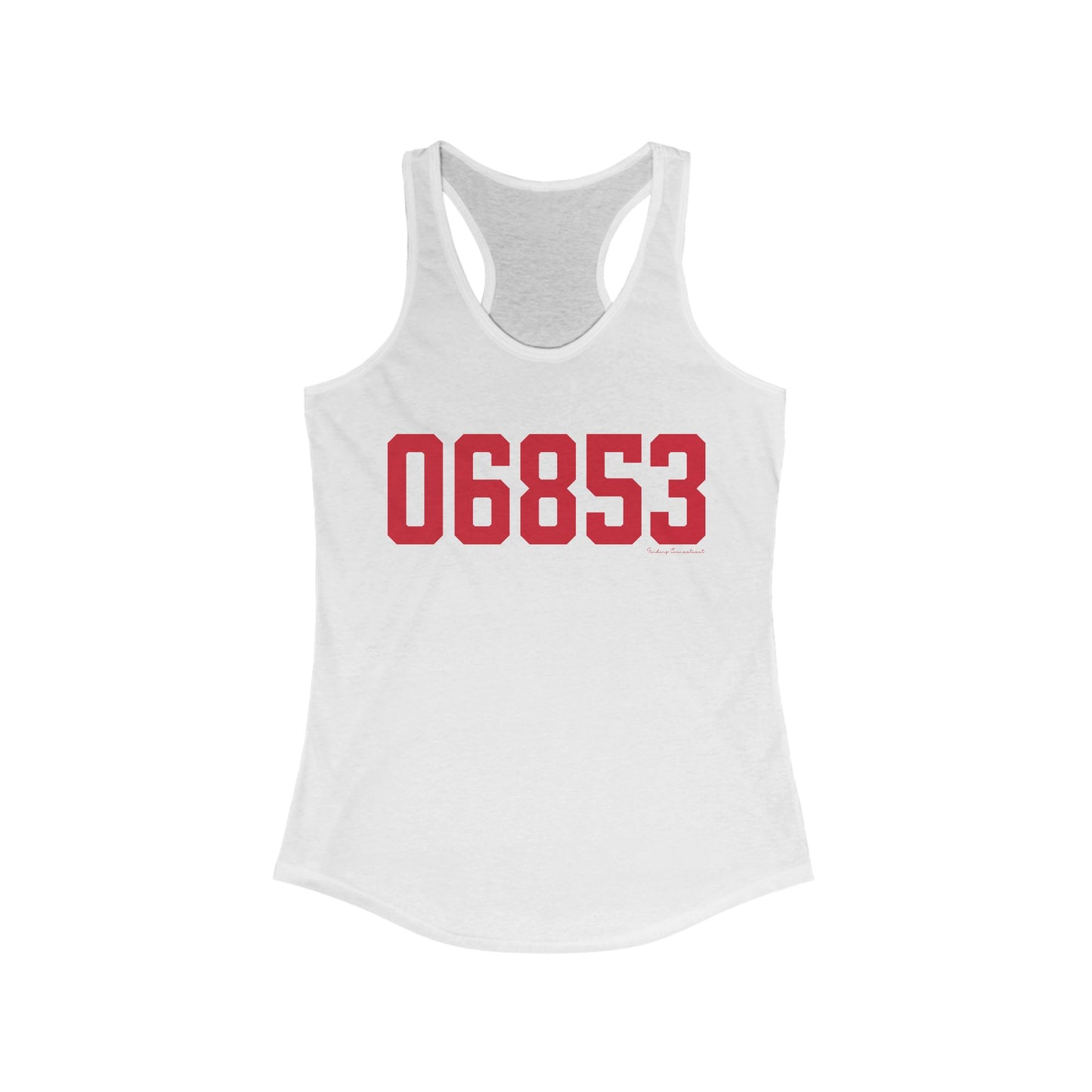06853 Norwalk Connecticut Zip Code Women's Ideal Racerback Tank Top