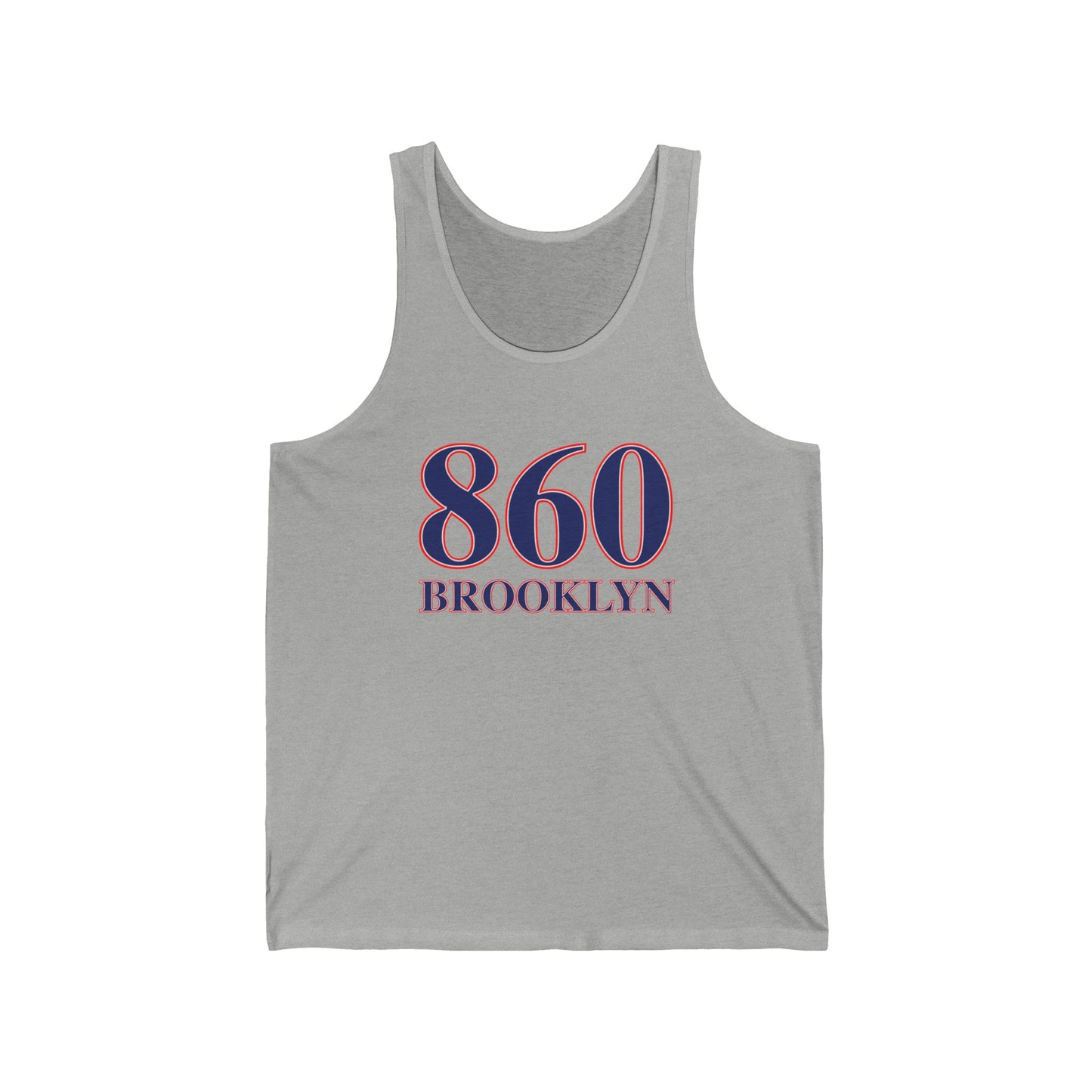 860 Brooklyn Red White & Blue Unisex Jersey Tank Top