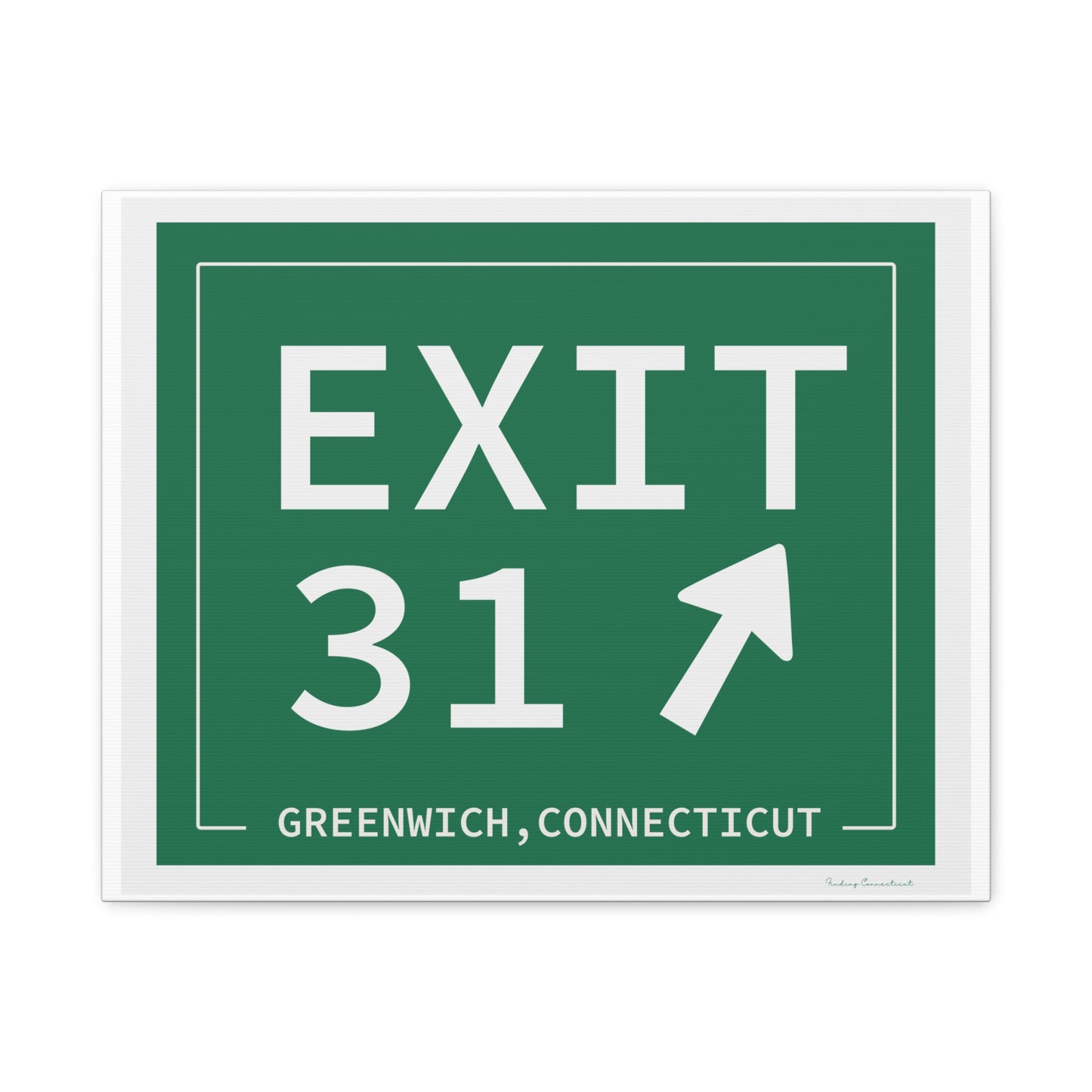 Vintage Exit 31 Merritt Parkway Sign Matte Canvas, Stretched, 1.25"