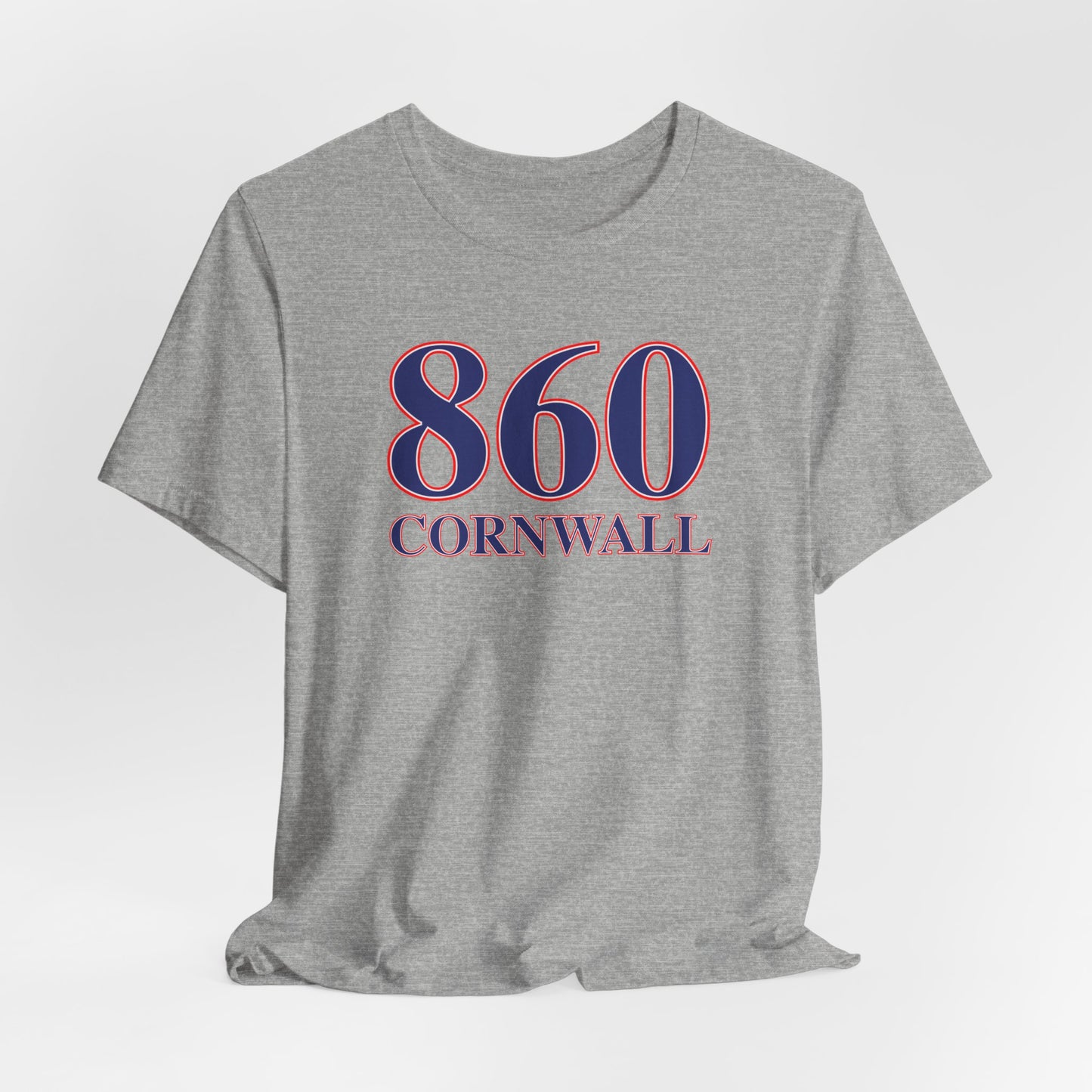 860 Cornwall Red White & Blue Unisex Jersey Short Sleeve T-Shirt