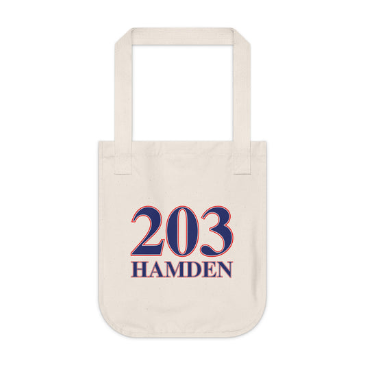 203 Hamden Red White & Blue Organic Canvas Tote Bag