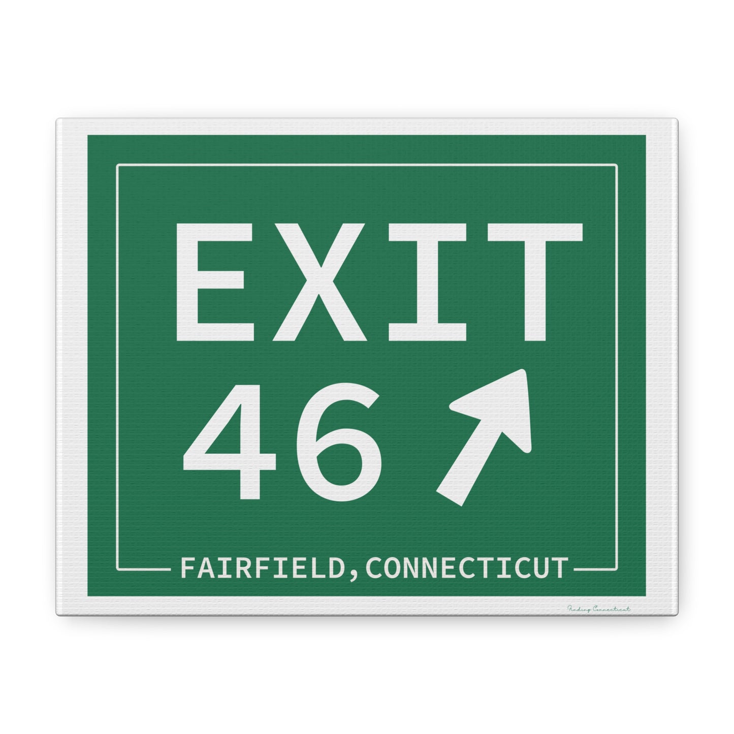 Vintage Exit 46 Merritt Parkway Sign Matte Canvas, Stretched, 1.25"