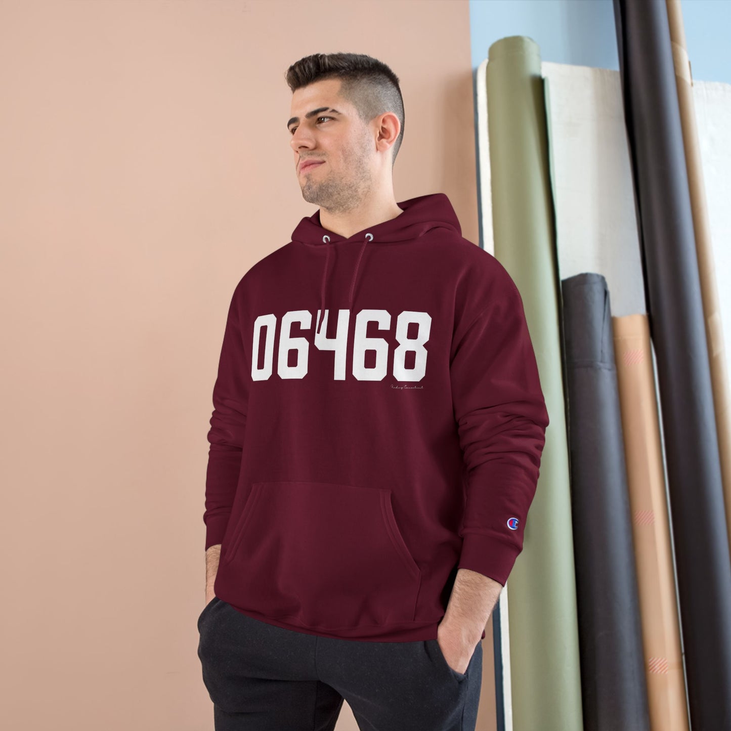 06468 Monroe Connecticut Zip Code Champion Hoodie Sweatshirts