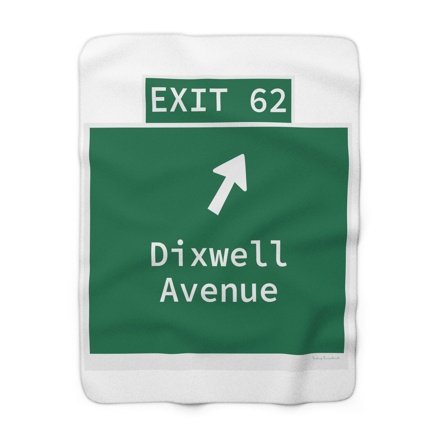 Vintage WCP Exit 62 Sign Sherpa Fleece Blanket