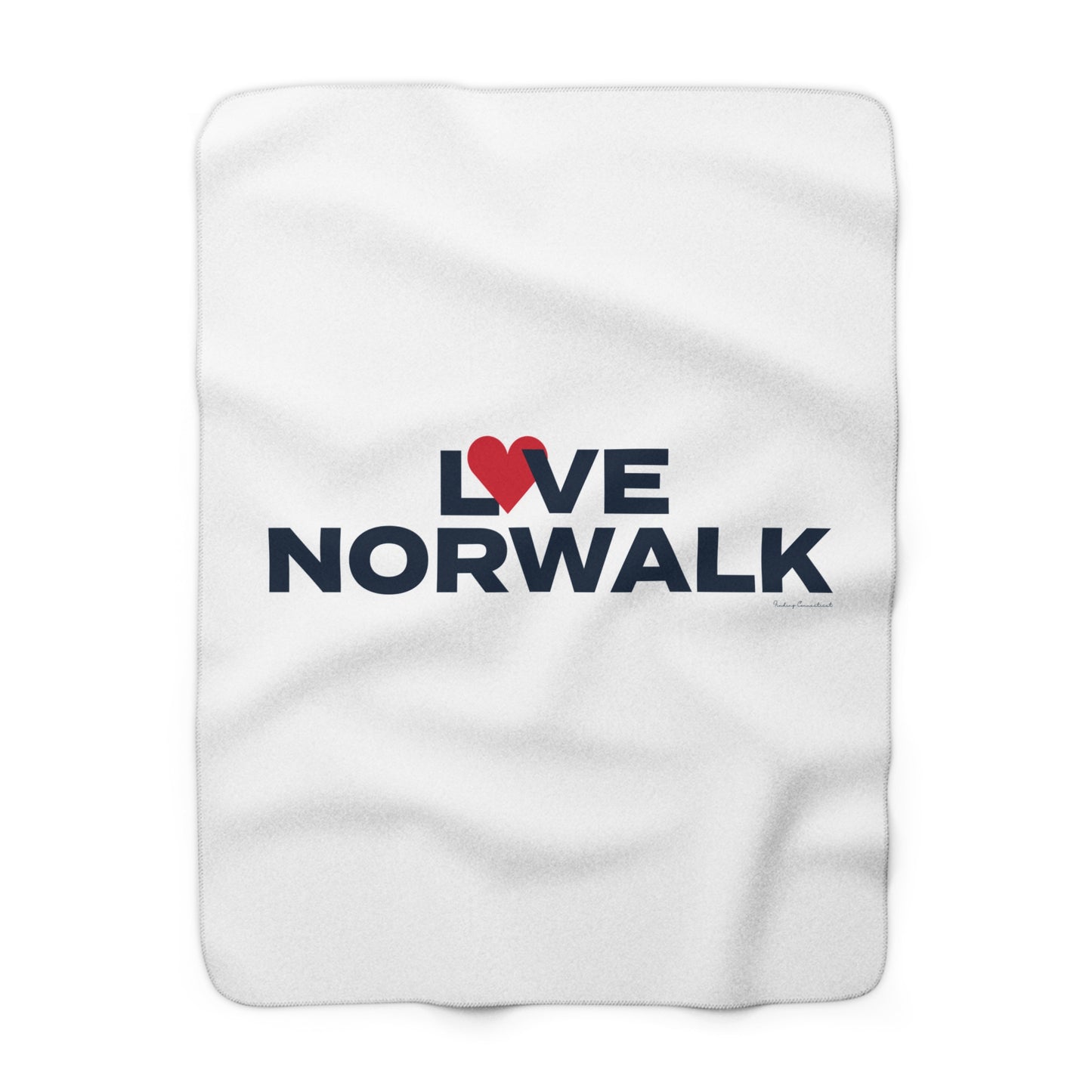Love Norwalk Sherpa Fleece Blanket