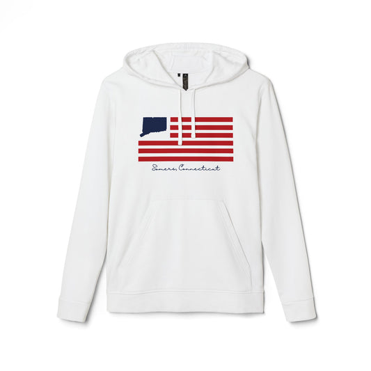 Somers Connecticut Flag adidas Unisex Fleece Hoodie