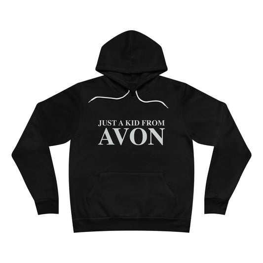 Just a kid from Avon Unisex Sponge Fleece Pullover Hoodie