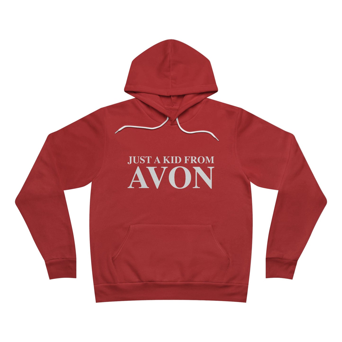 Just a kid from Avon Unisex Sponge Fleece Pullover Hoodie