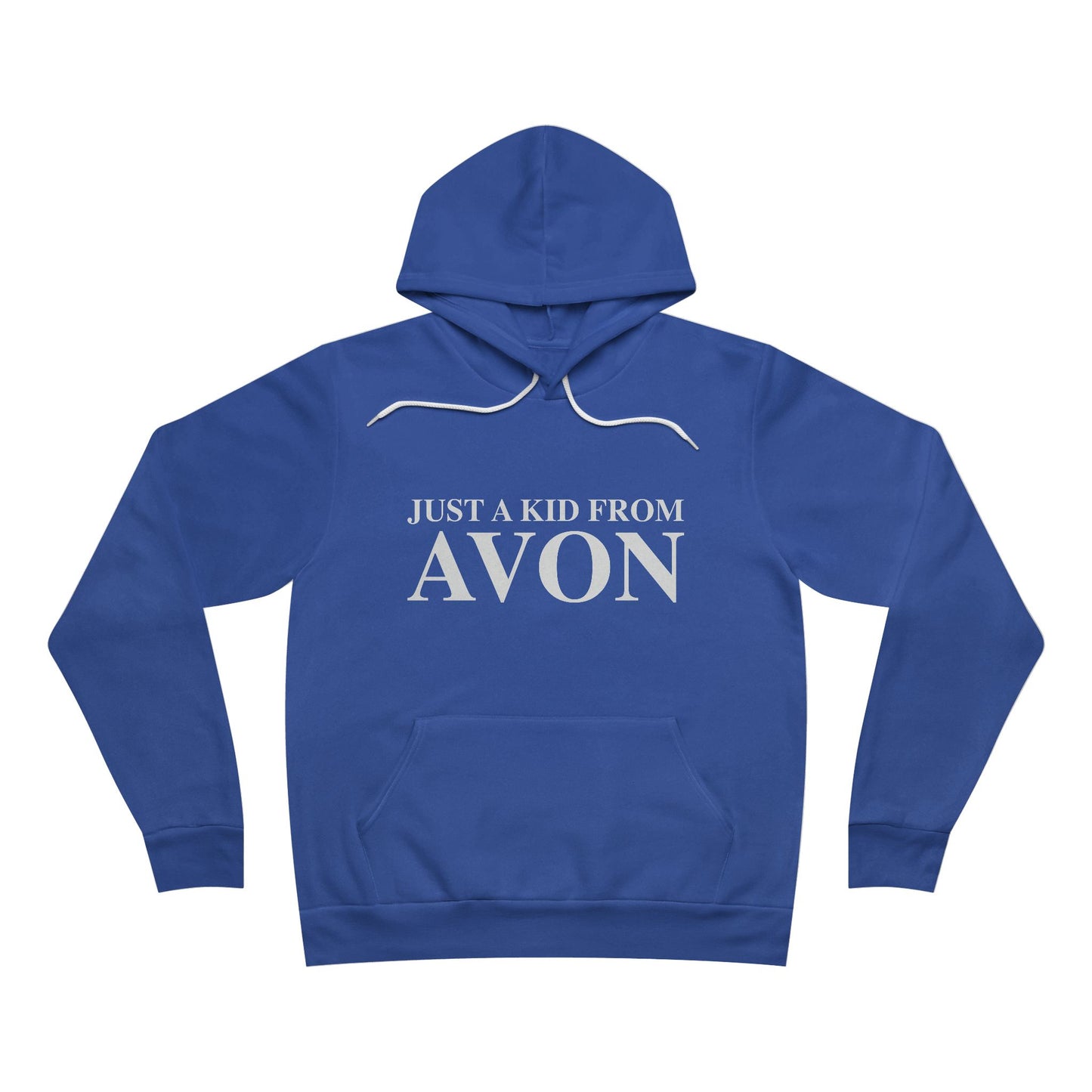 Just a kid from Avon Unisex Sponge Fleece Pullover Hoodie