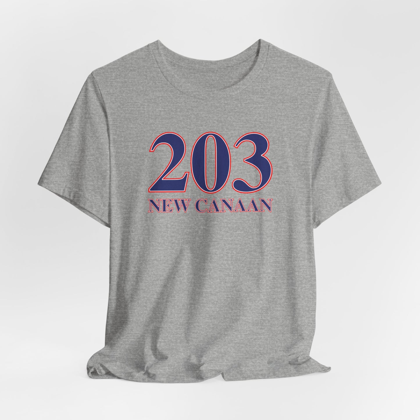 203 New Canaan Red White & Blue  Unisex Jersey Short Sleeve T-Shirt