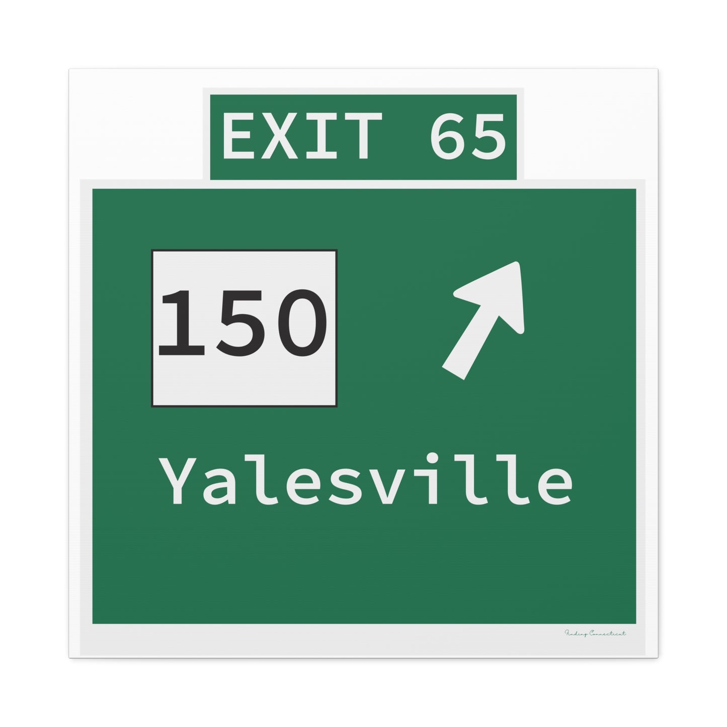 Vintage WCP Exit 65 Sign Matte Canvas, Stretched, 1.25"