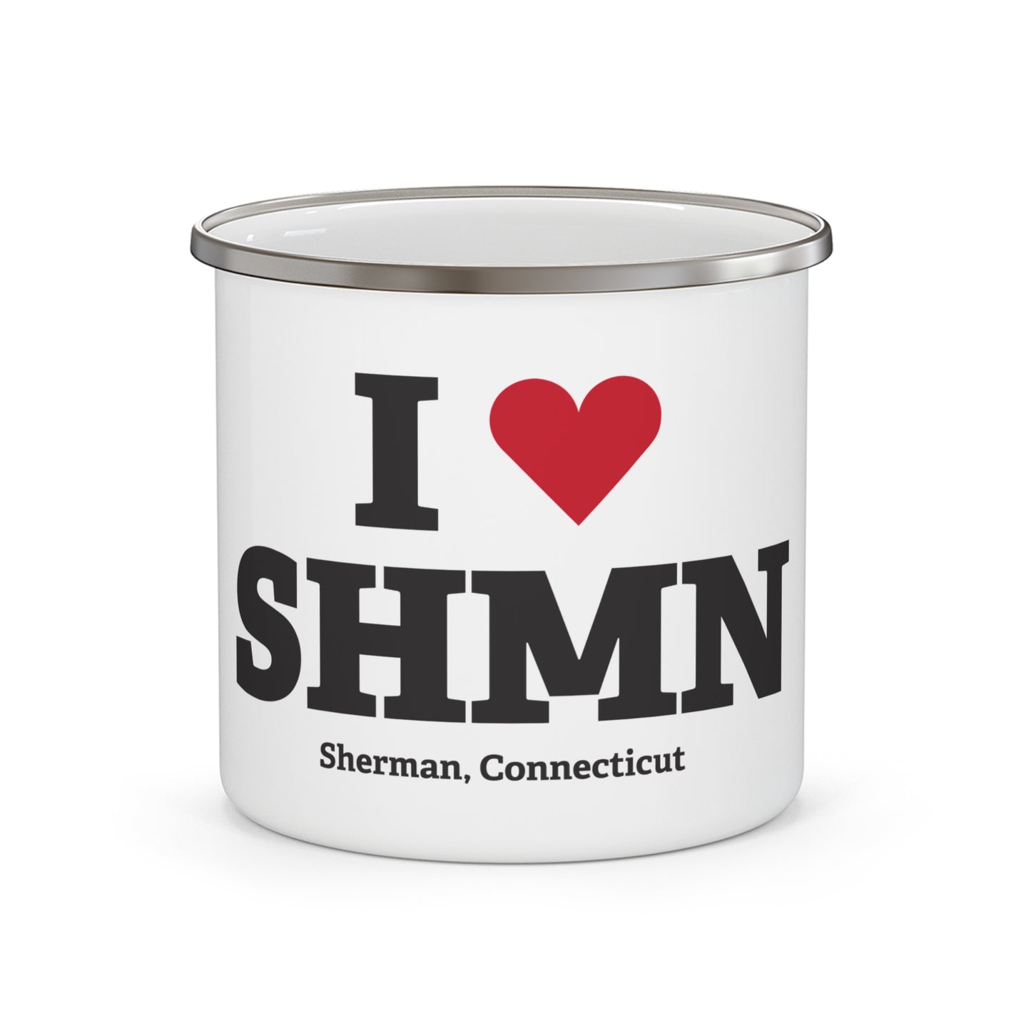 I Heart SHMN Enamel Camping Mug