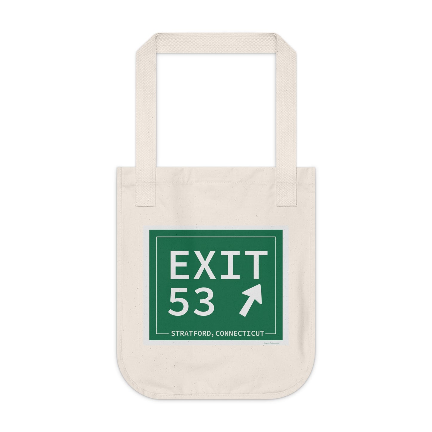 Vintage Exit 53 Merritt Parkway Sign Organic Canvas Tote Bag