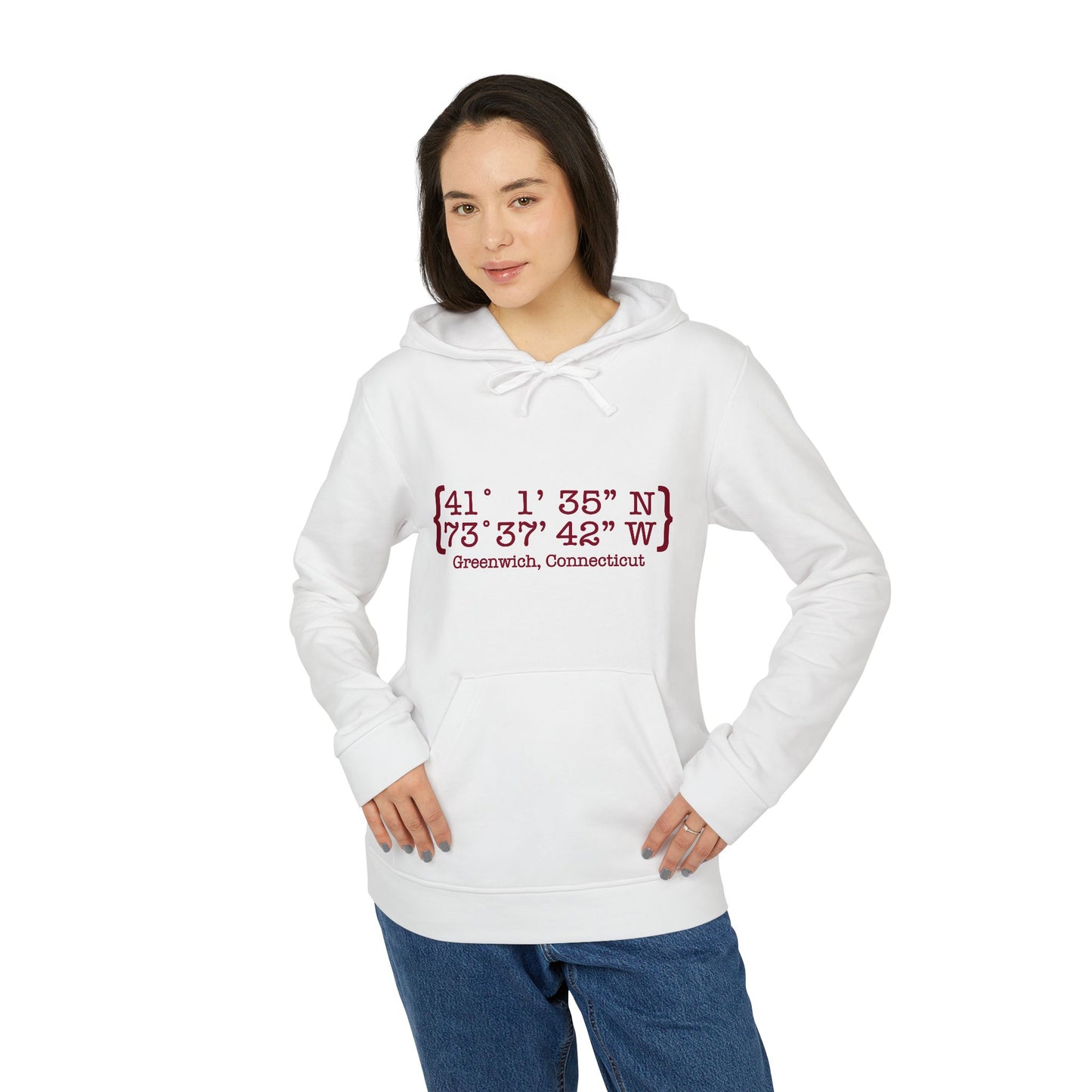 Greenwich Coordinates adidas Unisex Fleece Hoodie