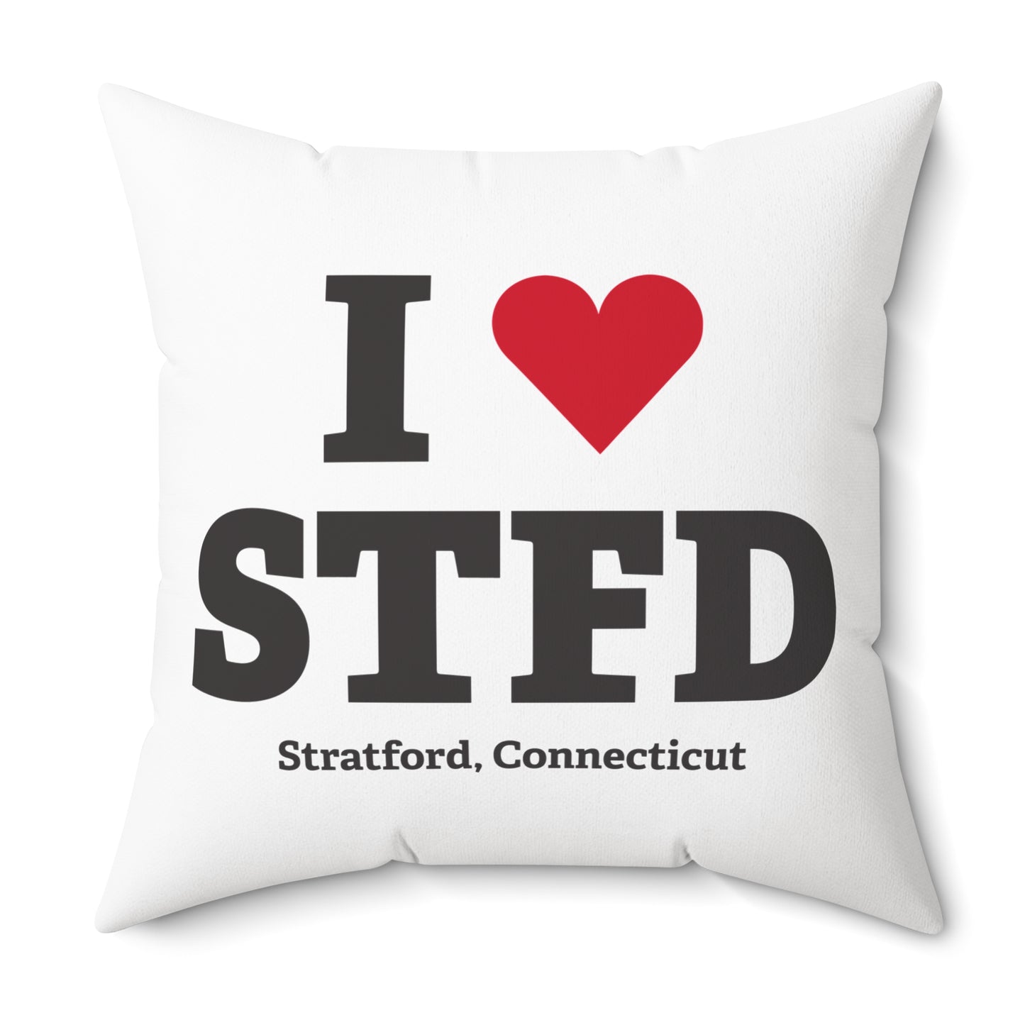 I Heart STFD Spun Polyester Square Pillow