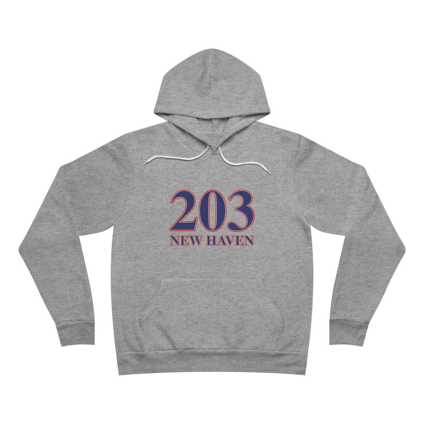 203 New Haven Red, White & Blue Unisex Sponge Fleece Pullover Hoodie