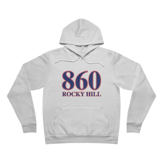 860 Rocky Hill Red White & Blue Unisex Sponge Fleece Pullover Hoodie