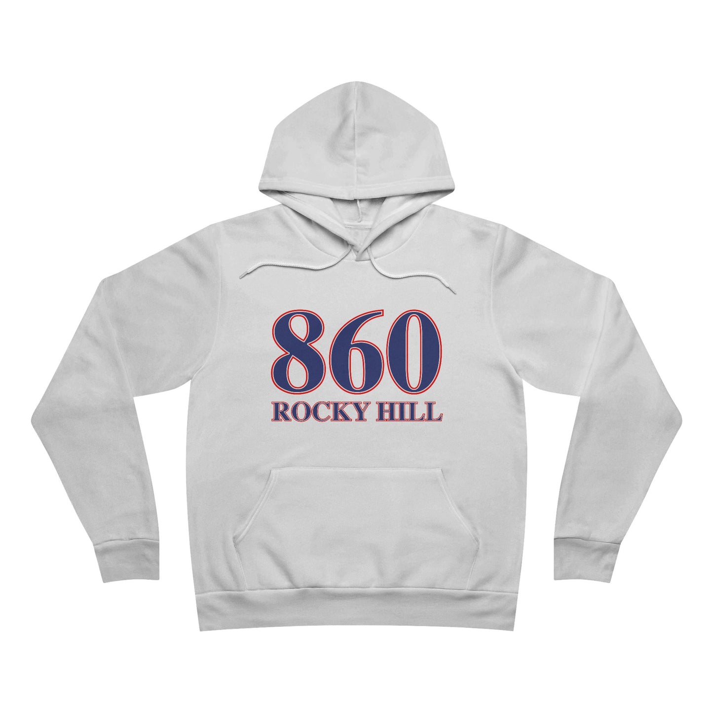 860 Rocky Hill Red White & Blue Unisex Sponge Fleece Pullover Hoodie