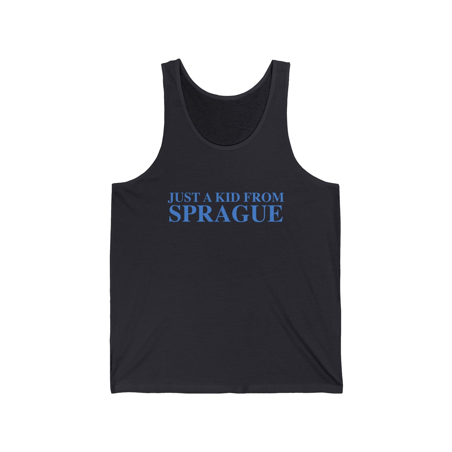 Just a kid from Sprague Unisex Jersey Tank Top