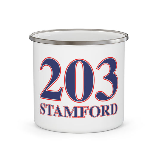 203 Stamford Red White & Blue Enamel Camping Mug